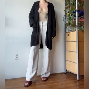 Vintage Jessica black cotton long cardigan - size M